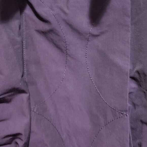 Anthropologie purple trench coat with decorative stitching and buttons - Picture 3 of 13